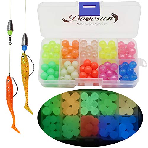 Dovesun Eierköder Perlen für Angeln 10 Farben Leuchtet im Dunkeln 10mm(120Stück) von Dovesun