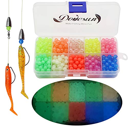 Dovesun Eierköder Perlen für Angeln 10 Farben Leuchtet im Dunkeln 6mm(600Stück) von Dovesun