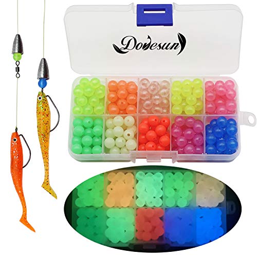 Dovesun Eierköder Perlen für Angeln 10 Farben Leuchtet im Dunkeln 8mm(250Stück) von Dovesun