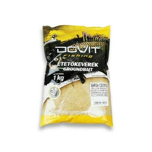 Dovit 1 kg Karpfenfutter Fütterungsmischungen Angelnfutter Groundbait Grundfutter Angelfutter Verschiedene Sorten, Farbe: Smelly groundbaits - Yellow Maggot von Dovit