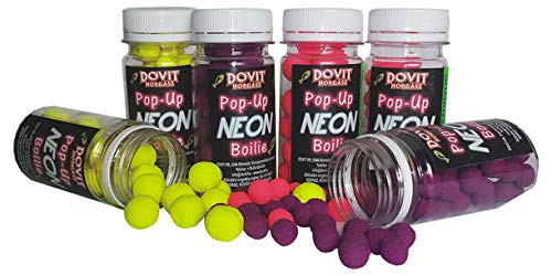 Dovit Pop-up Neon Boilie10-14 mm Kugeln (Erdbeere-Mosquito 10mm) von Dovit