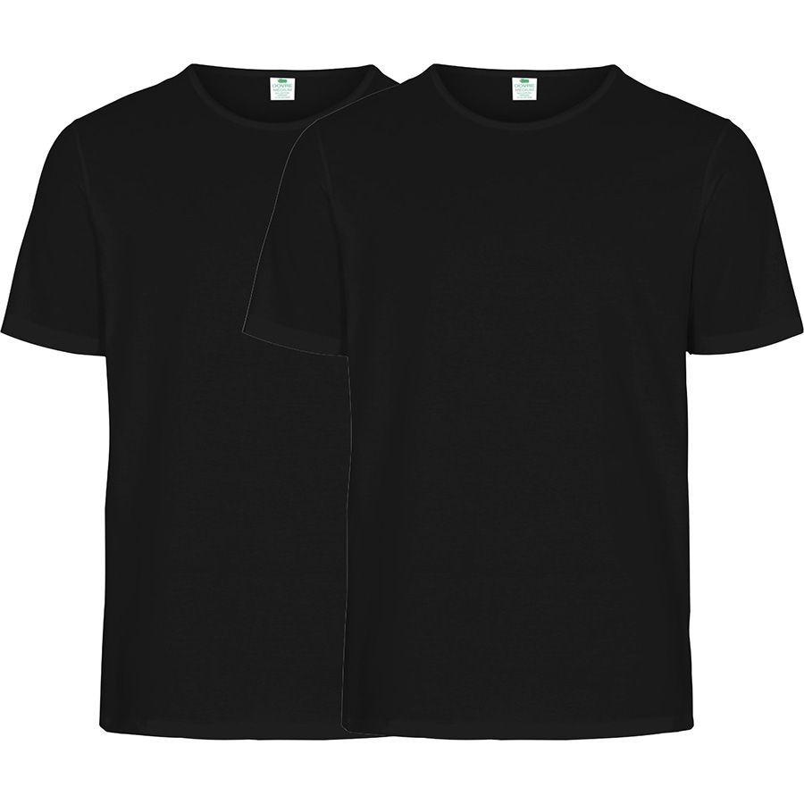Dovre Organic T-Shirt 2-er Pack - Schwarz von Dovre