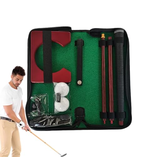 Dovxk Golfschwungtrainer,Golfschwunghilfe, 3-teiliger Golf-Putting-Stick, tragbarer Schläger, Golfzubehör für Golfer, Amateure, Anfänger und Golfliebhaber von Dovxk