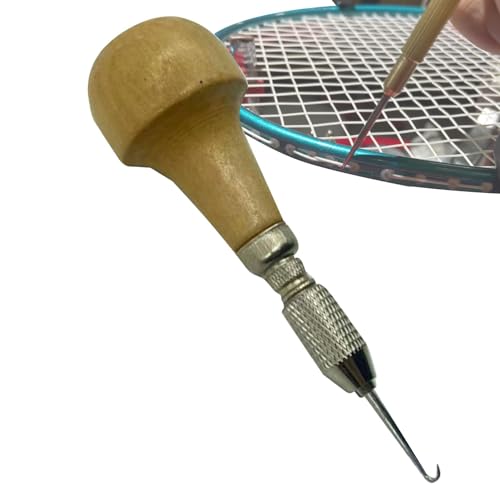 Dovxk Squashschläger-Bespannungswerkzeug,Tennisschläger-Bespannungswerkzeug - Tennisschläger-Bespannungsklemme,Saitenzieher mit Holzgriff zum Selbermachen für Tennisschläger von Dovxk