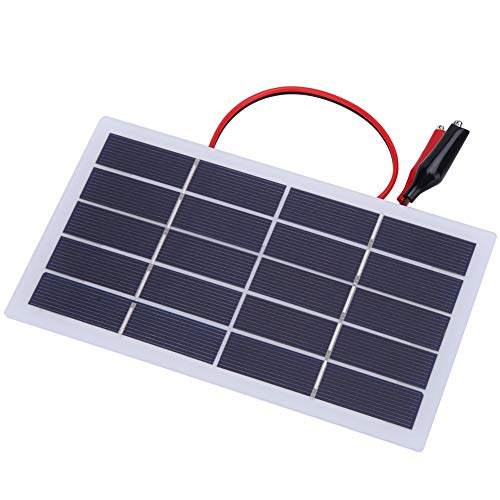 Dpofirs 2W 5V Polykristallines Silikon Solar Pad DIY mit Clip 173x99x2MM Micro 500MA Mini Solar Panel Zellen für Solarenergie/Heimwerker/Wissenschaftsprojekte (2W 5V+ Clip) von Dpofirs