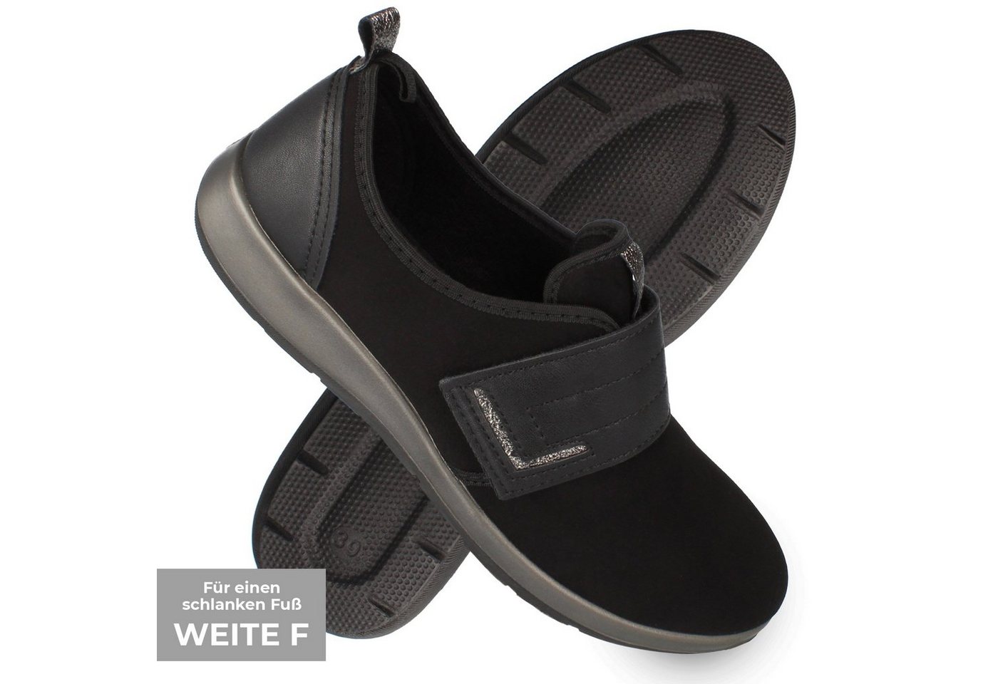 Dr. Orto Olbia für schmale Füße Damen mit Klettverschluss Sneaker Ballerina, Slip-On von Dr. Orto