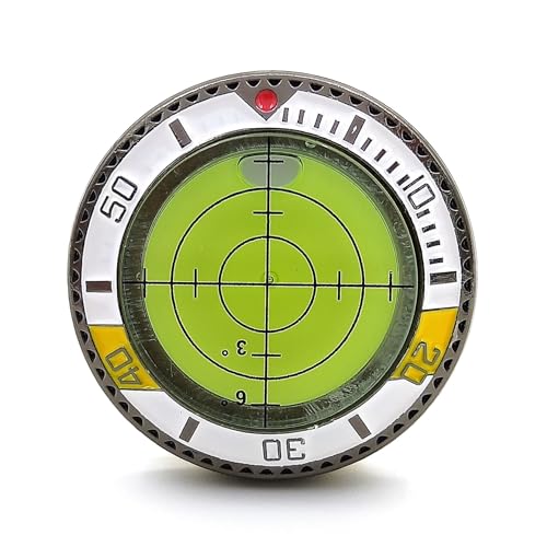Golfball-Marker, 3,5 cm, Dr.Golf Wasserstand, tragbar, Golfball, Grün, Piste, Putting-Wasserwaage, Golfer-Zubehör (Gelb-Weiß) von Dr.Golf