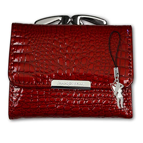 DrachenLeder Damen Frauen Minibörse Geldbörse rot Leder 9.5x2x8cm OPJ119R Leder Minibörse von DrachenLeder