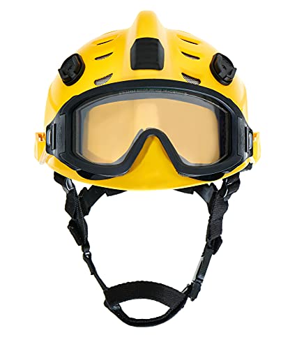 Dräger HPS 3500 Set Premium Verstellbarer Sicherheitshelm mit Schutzbrille gelb für Baustellen, Bergbau, Feuerwehr und Notfalleinsätze von Dräger