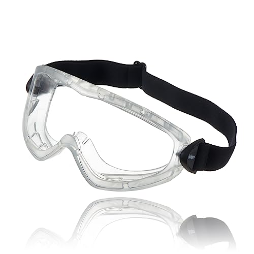 Dräger Schutzbrille X-pect 4200 | Beschlagfreie Vollsichtbrille auch für Brillenträger | Für Baustelle, Labor, Werkstatt | Kratzfeste und bruchfeste Polycarbonatscheibe | 1 Stück klar von Dräger