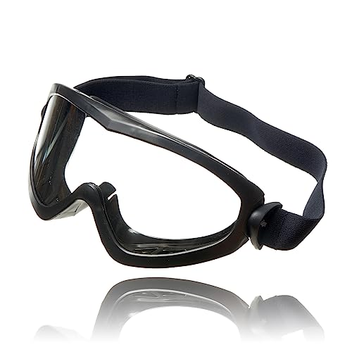 Dräger Schutzbrille X-pect 4200 | Beschlagfreie Vollsichtbrille auch für Brillenträger | Für Baustelle, Labor, Werkstatt | Kratzfeste und bruchfeste Polycarbonatscheibe | 5 Stück schwarz von Dräger