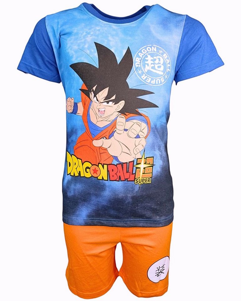 Dragon Ball Schlafanzug (2 tlg) Jungen Pyjama Set kurz - Kinder Shorty Gr. 104 - 140 cm von Dragon Ball