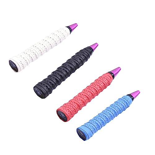 4 Pcs Badminton SchläGer Griff Griffband BadmintonschläGer GriffbäNder Tennis Squash Griffband Tennis Overgrip Für TennisschläGer, Badminton SchläGer, Golfstange, Baseball, Tennis Squash SchläGer von DragonX2