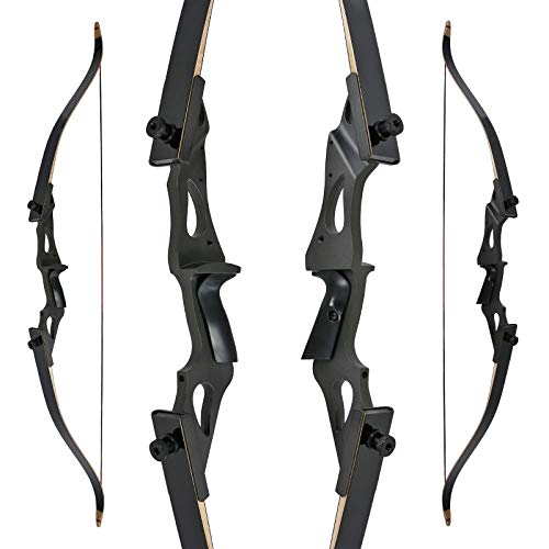 Drake Take Down Recurvebogen Black Raven 58 Zoll 25 – 60 lbs Rechtshand (25 lbs) von Drake Archery