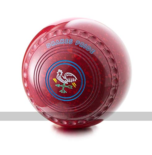 Drakes Pride Professional Bowls - Maroon/Red, Gripped, Size 3, Heavy von Drakes Pride