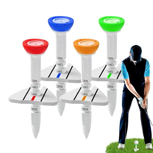 Dranng Verstellbares Golf-Tee,Golf-Tees | Einzigartiger Golfballhalter,4 Stück Simulator-Golf-Tees mit Zielen, höhenverstellbarer Golfballhalter für Golfliebhaber, Anfänger, Profis von Dranng