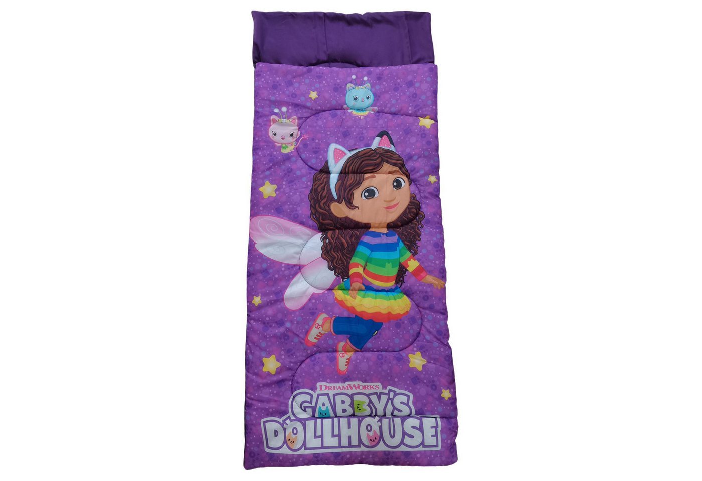 Dreamworks Gabby’s Dollhouse Kinderschlafsack Kuschelige Schlafrolle 70 x 165 cm für Camping und Zuhause von Dreamworks Gabby’s Dollhouse