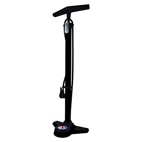 Dresco 5250513 Fahrradpumpe mit Manometer Pro, Schwarz/Grün von Dresco