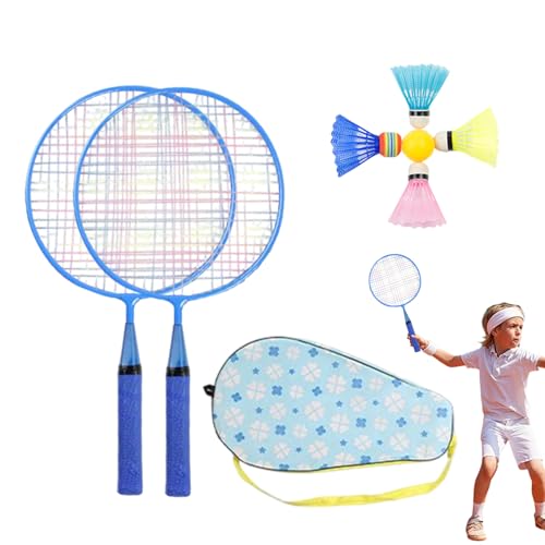 Dreuhuing Federball Und Federball Set,Garten Badminton Set Mit Schlägern Und Bällen - Leichtes Sportgerät Mit Komfortgriff Für Vorschulkinder Jugendliche Familie von Dreuhuing