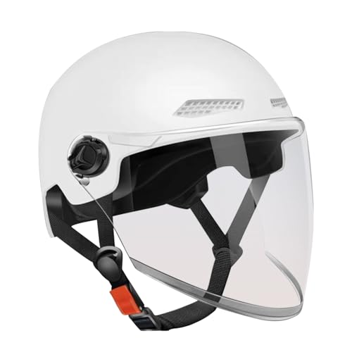 Dreuhuing Half Helmet | Leichtes Motorradhelm,Schnellverschluss Offenes Gesicht Retro Helm Für ATV Roller Frauen Männer Erwachsene von Dreuhuing