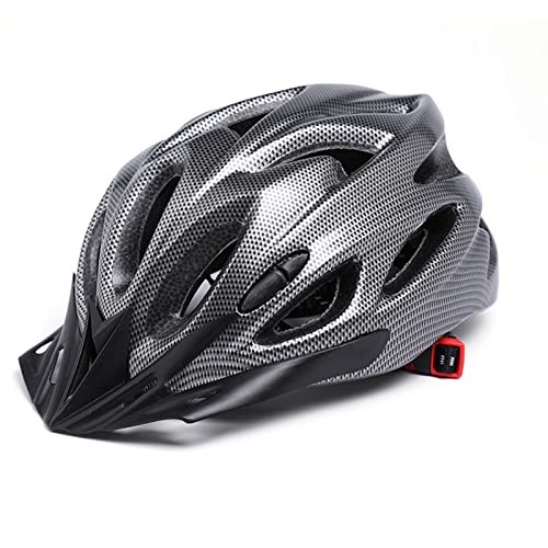 Drfeify EPS PC Fahrradhelm, Kopfschutz, Schutzhelm für Erwachsene, Mountainbike-Helm, Fahrrad-Reitzubehör für Männer und Frauen (Kohlefaser schwarz) von Drfeify