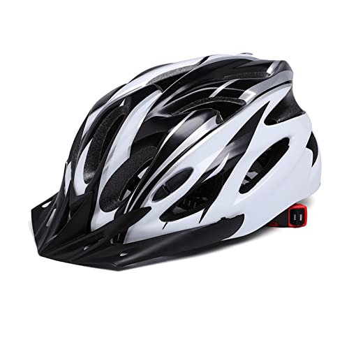 Drfeify EPS PC Fahrradhelm, Kopfschutz, Schutzhelm für Erwachsene, Mountainbike-Helm, Fahrrad-Reitzubehör für Männer und Frauen (Schwarz-Weiss) Zubehör für Helme von Drfeify