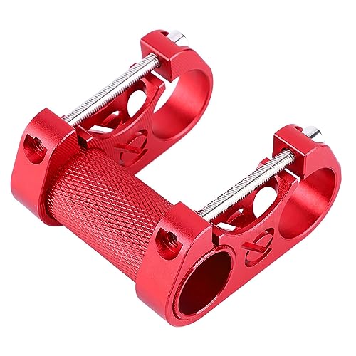 Drfeify Fahrradvorbau, Ultraleichtes, Verstellbares Doppelvorbau-Ersatzzubehör aus Aluminiumlegierung für das Zusammenklappbare Radfahren (Rot) von Drfeify