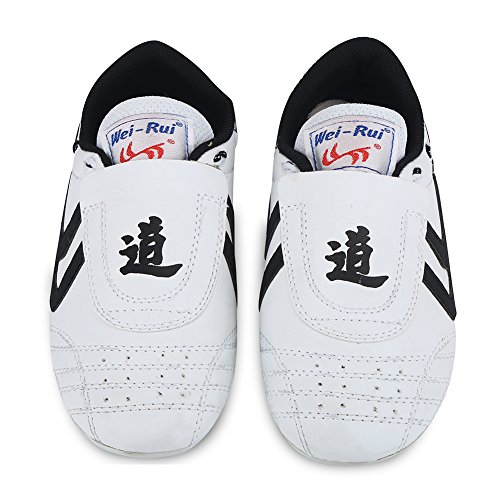 Drfeify Taekwondo-Schuhe, Kung-Fu-Schuhe, Taichi-Schuhe, Atmungsaktive Taekwondo-Schuhe mit Gummisohle für und Teenager (19,4 cm) von Drfeify