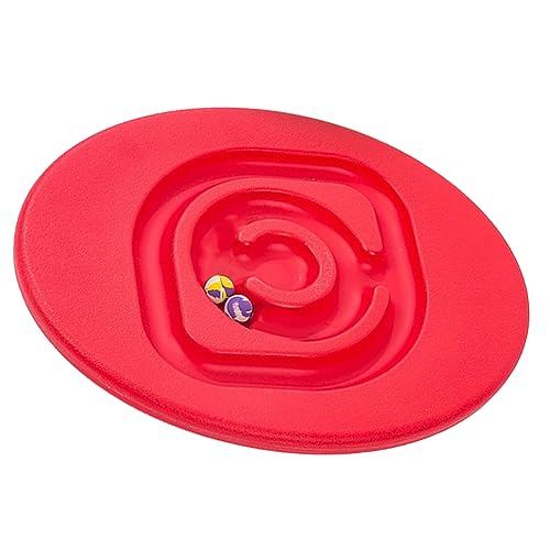 Kinderschaukel-Schnecken-Balance-Wippbrett, Labyrinth-Balance-Board mit Kreativem Schneckenförmigem Design, Verbessert den Fokus und Trainiert die Wahrnehmung (Rot) von Drfeify