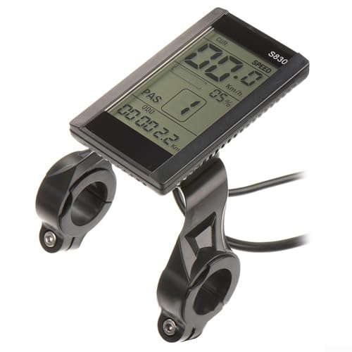 S830 Wasserdichtes LCD-Display Bildschirm für Elektrofahrräder, 36/48V LCD-Display Ebike Meter Panel (5-polige wasserdichte Schnittstelle) von Drhomeam