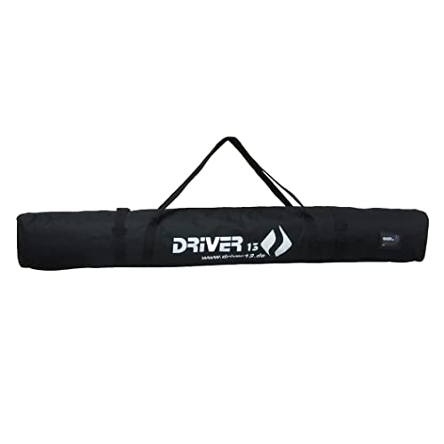 Driver13 Skitasche Skisack für Ski Skistoecke, Schitasche zum Aufbewahren und Transport beim Skifahren (160 cm, schwarz) von Driver13