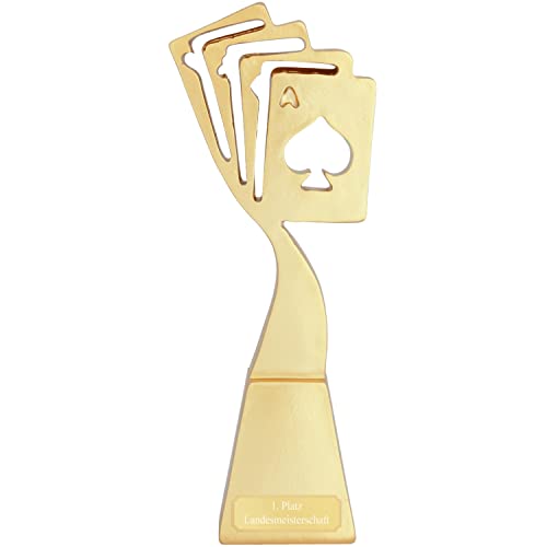 Druckspezialist Design Pokal Skat Blain Gold mit Gravur von Druckspezialist