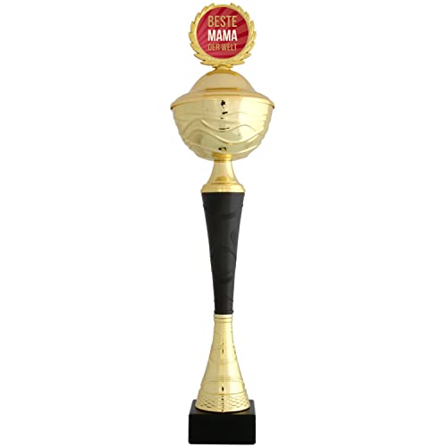 Druckspezialist Pokal Beste Mama der Welt Geschenk DRANCY 43cm mit Deckel von Druckspezialist