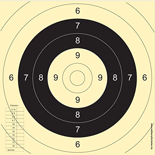 Schießscheiben Sportpistole Präzision BDS (50 Stück) von Druckteam Schleede & Partner
