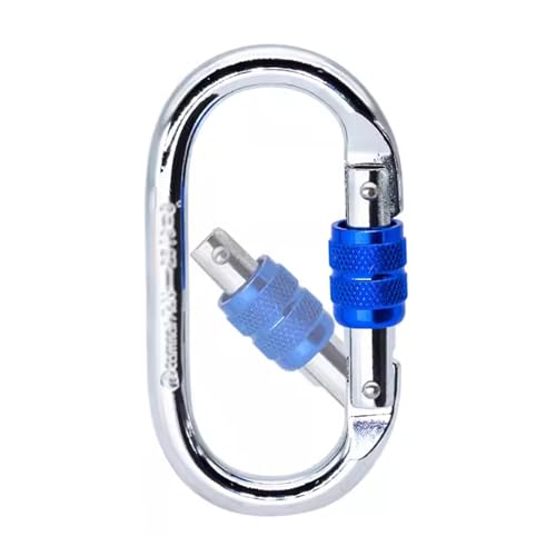 DryiC Klettern Karabiner Locking Karabiner Clip O-Shape Wire Clip Bergsteigerschnallen Für Hängematten,Blau von DryiC