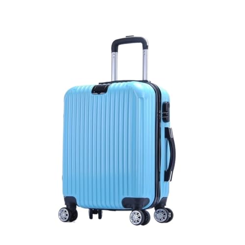 DsLkjh Reisekoffer Boardable, Freizeit- Und Multifunktionaler Business-Trolley, ABS Boardable Passwort-Reisekoffer Trolley (Color : Blue, Size : A) von DsLkjh