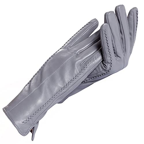 Hochwertige Damen-Lederhandschuhe, leichte warme Winterfäustlinge, einfache Schaffell-Handschuhe von Dsimilarl