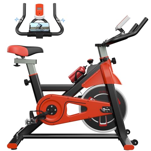 Dskeuzeew Heimtrainer Fahrrad, Fitness Fahrrad für Zuhause Fitness Bikes Indoor Kardio Training Indoor Bike, Ipad Halter Sitz Widerstand Einstellbar, Belastbarkeit 120 kg Fitnessbike Zuhause von Dskeuzeew