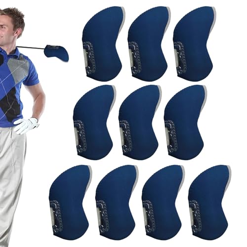 Dtaigou Golfschlägerkopfhüllen,Golfeisenhüllen - Transparente Golfschlägerkopfhüllen,10 Stück Tauchstoff-Golf-Schlägerhauben, Golf-Treiber-Abdeckungen, passend für die meisten Standard-Eisen von Dtaigou