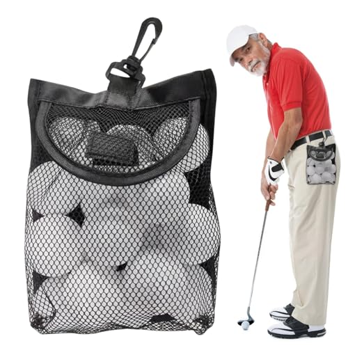 Dtaigou Nylon-Netztasche, kleine Golfballtaschen | Nylon-Netztaschen bieten Platz für 18 Golfbälle,Golf-Netztaschen, Sport-Netztasche, Nylon-Netztaschen, Aufbewahrungstasche für Tennisbälle von Dtaigou