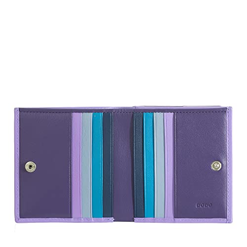 DUDU Mehrfarbiges Portemonnaie RFID in Leder mit Kartensteckfächer und Münzfach Mauve von DuDu