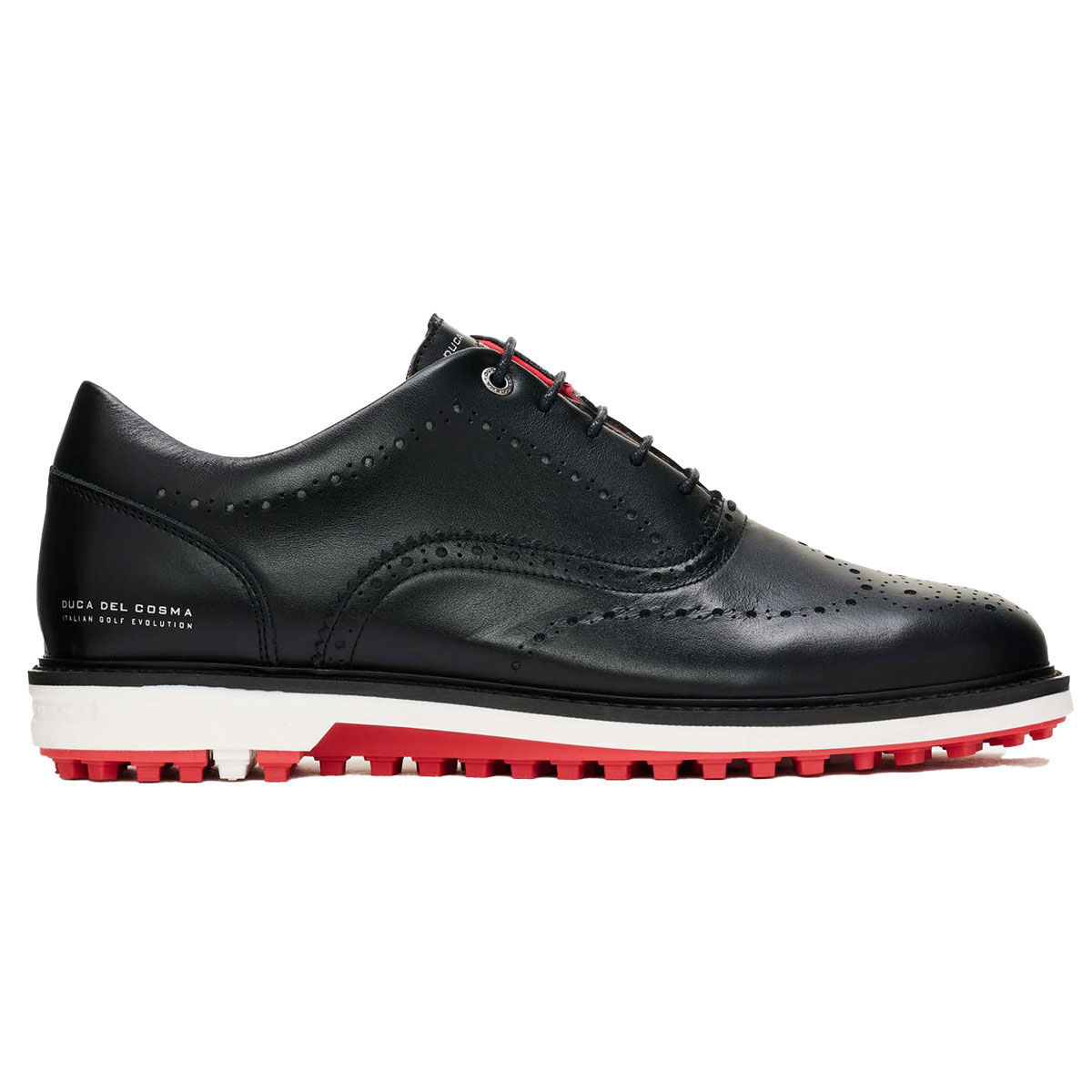 Duca Del Cosma Mens Black Waterproof Studded Churchill Spikeless Golf Shoes, Size: 10 | American Golf von Duca Del Cosma