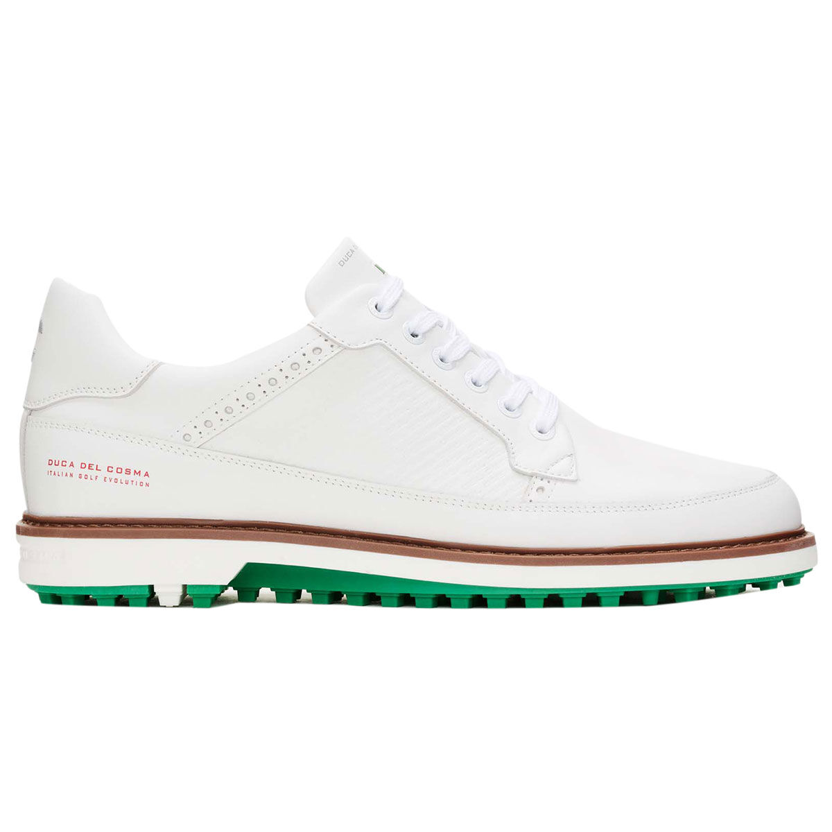 Duca Del Cosma Men's Davinci Waterproof Spikeless Golf Shoes, Mens, White, 10 | American Golf von Duca Del Cosma