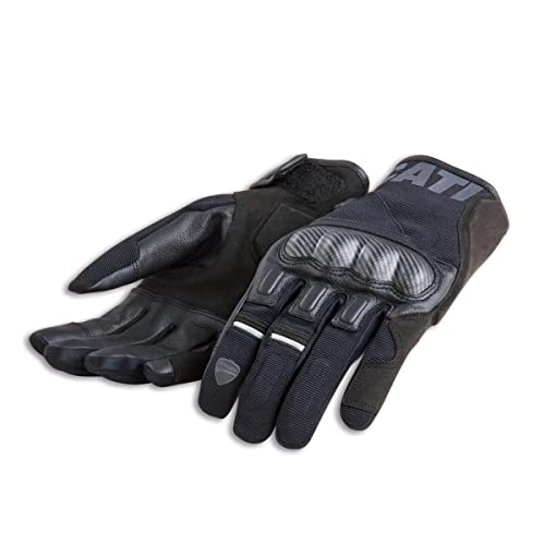 Ducati Company C2 Handschuhe aus Leder und Stoff schwarz Größe XL von Ducati