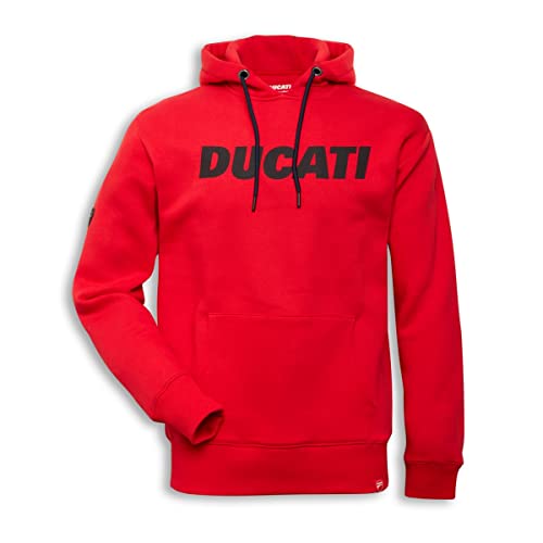 Ducati Logo Sweatshirt mit Kapuze rot Größe L von Ducati