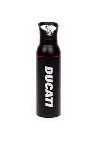 Ducati Unisex – Erwachsene Thermoflasche, Schwarz, Einheitsgröße, Edelstahl von Ducati