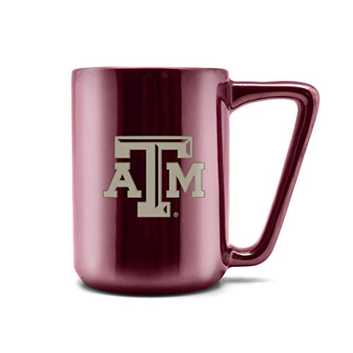 Duck House NCAA Texas A & M University Keramik Lasergravur Kaffeetasse – Metallic-Finish, 454 ml von Duck House