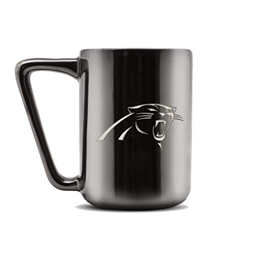 Duck House NFL Carolina Panthers Keramik-Kaffeetasse mit Metallic-Finish | Pro-Grade Keramik | Lasergraviertes Team-Logo | BPA-frei | spülmaschinenfest | 473 ml von Duck House