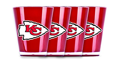 Duck House NFL Kansas City Chiefs Isoliertes Acryl Schnapsglas 4er Set von Duck House