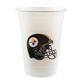 Duck House NFL Pittsburgh Steelers Einwegbecher aus Kunststoff, 24 Stück von Duck House